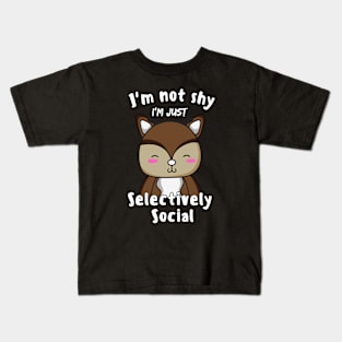 Socially Awkard Funny Selectiveky Social Kids T-Shirt